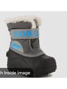 SOREL | Commander Snow Boots Gray Blue Boys Sz 8